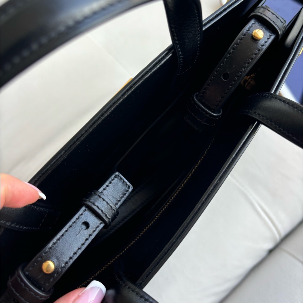 Saint Laurent Black Tote Bag with Gold Accents - Picture 7 of 7